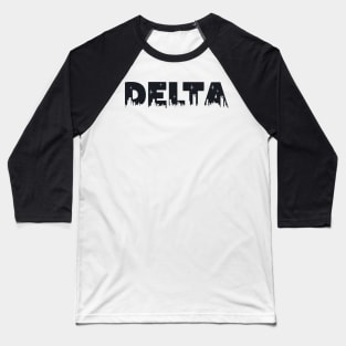 Delta Cityscape Letters Baseball T-Shirt